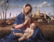 BELLINI, Giovanni Madonna of the Meadow (Madonna del prato) gh oil on canvas